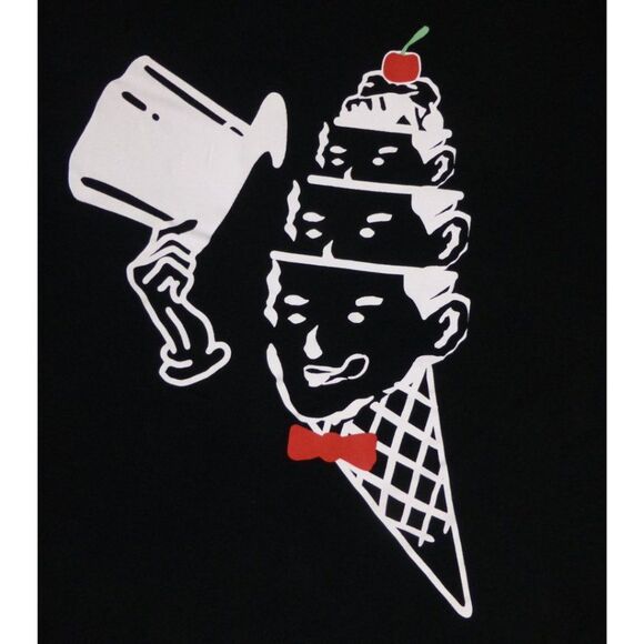 Ice Cream Black T-Shirt Triple Head Graphic - Picture 6 of 9